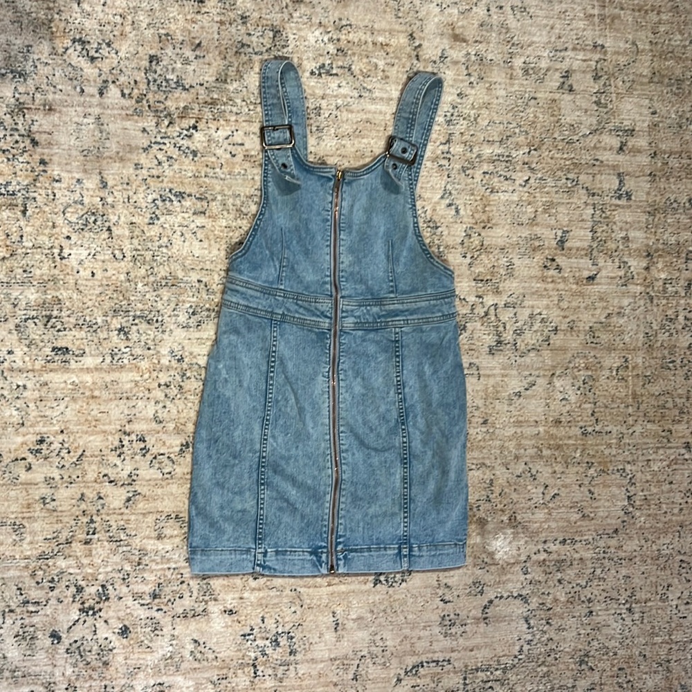 Free People Denim Overalls Dress